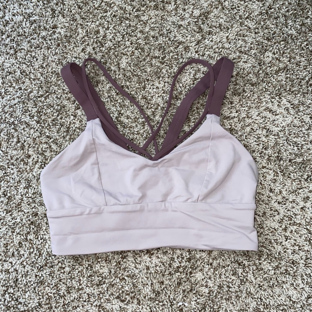 Lululemon purple strappy sports bra